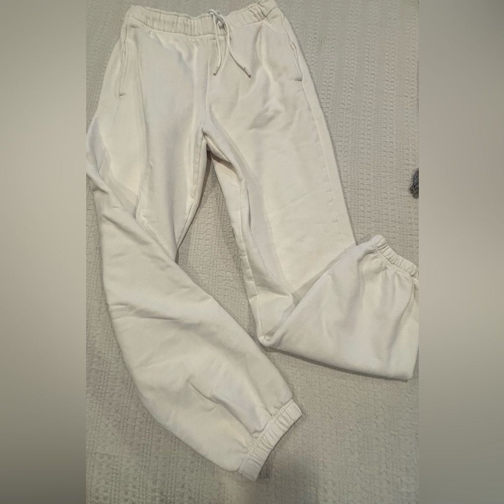 Athleta Cozy White Jogger Pants